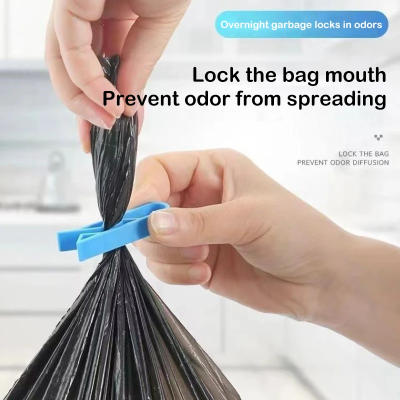 12Pcs Trash Bag Fixed Clip Universal Plastic Garbage Basket Bag Fixed Holder For Bathroom Organizer Home Kitchen Storage Clamp