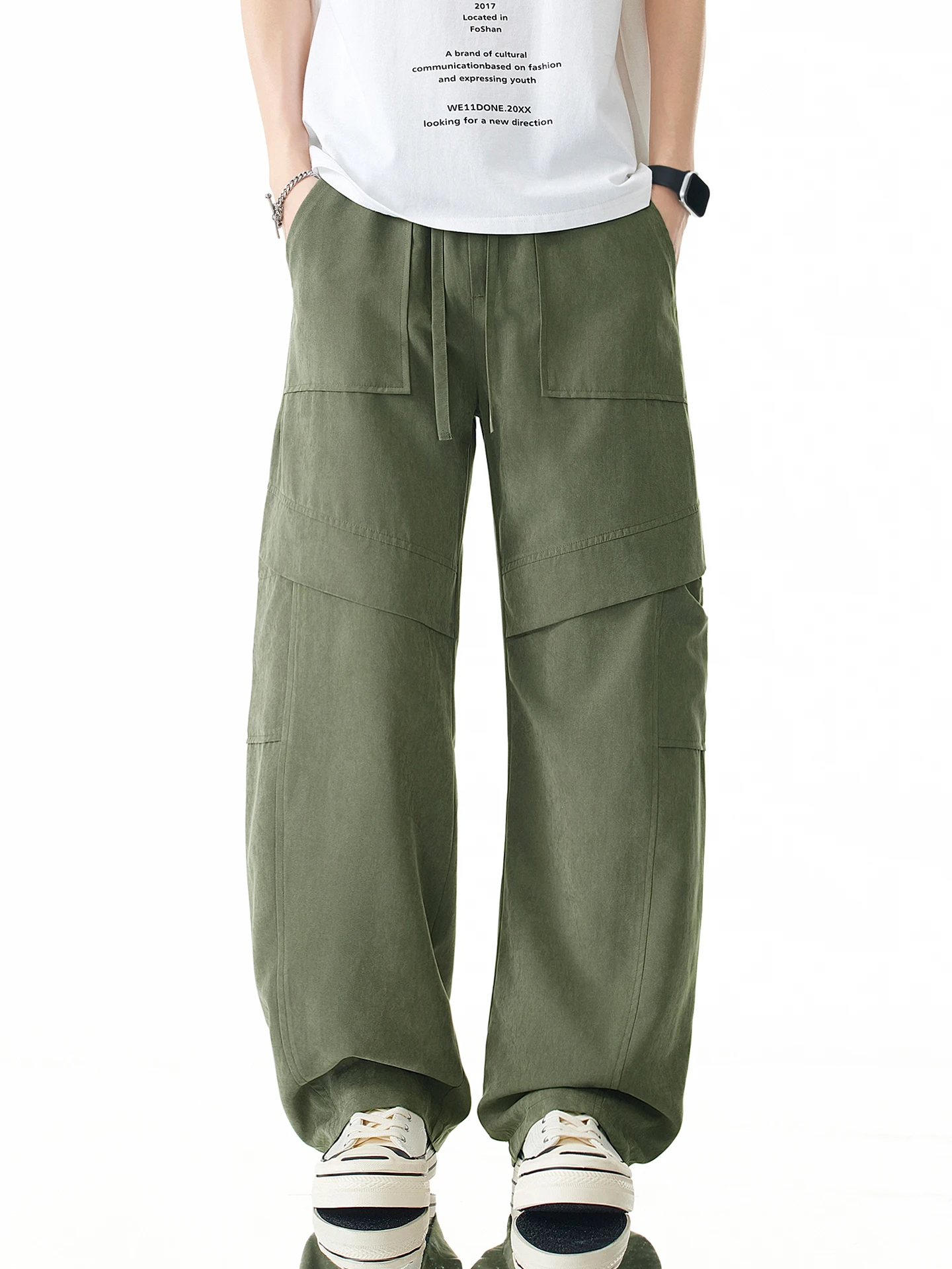 Streetwear Hip Hop Joggers Cargo Pants Men Multi-Pocket Elastic Waist Harem Trousers Male Summer Harajuku Casual Man Sweatpants