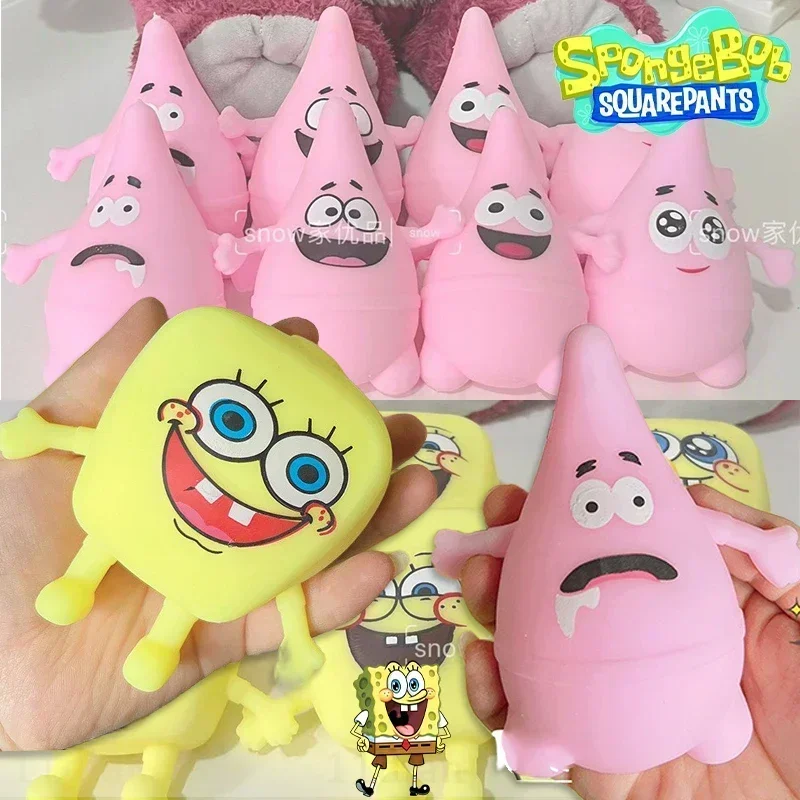 SpongeBob Patrick Star Squeeze Toy Pinch Press Rebound Cartoon Funny Kids Anime Stress Relief Party Decompression Cute Toys