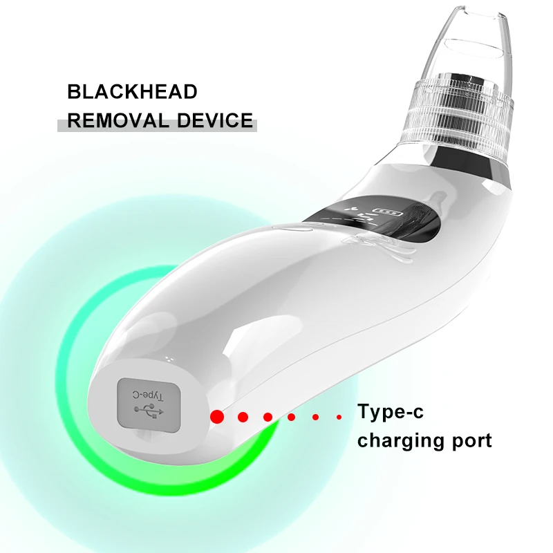 New Blackhead remover  Face cleaner Face scrubber Black dots Type-C Charging 5 Probes & Levels Face lifting machine