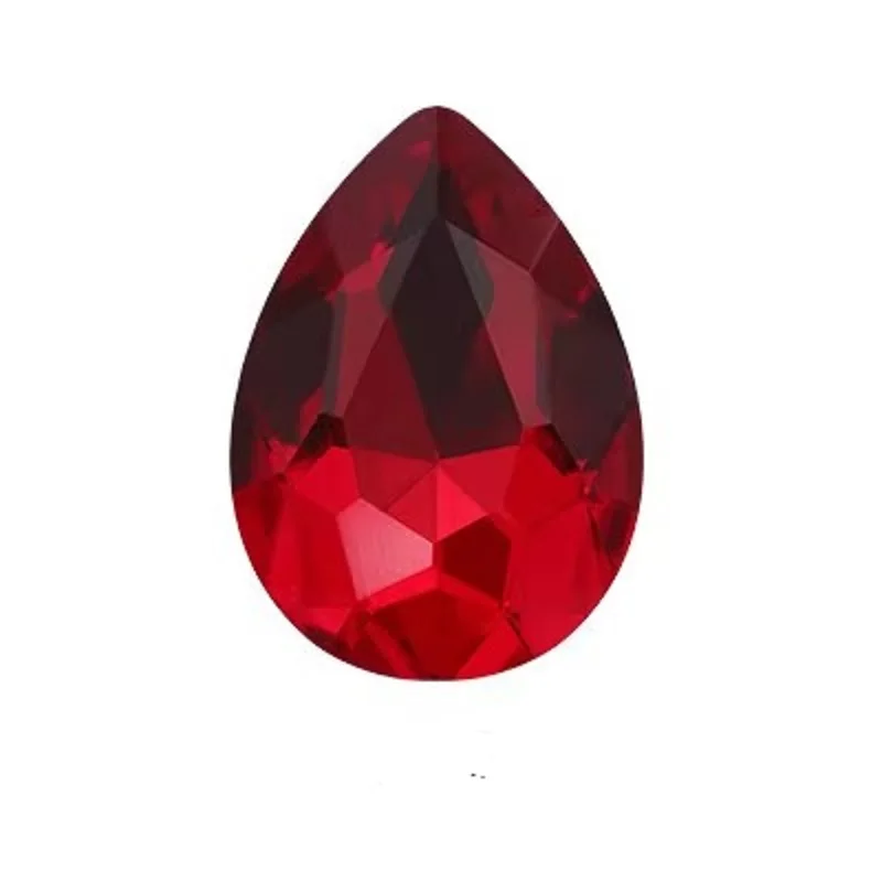 Glass Crystal Red13x18 nice colors Waterdrop water drop teardrop shape Glue on rhinestone beads handicraft Photo frame diy