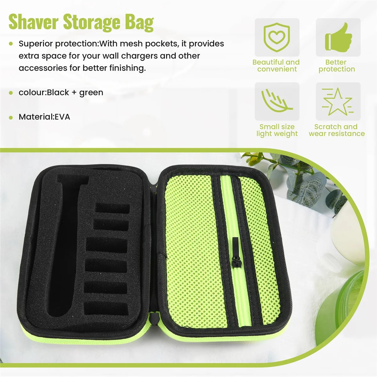 【¡Compre tarde!】Bolsa de almacenamiento para afeitadora