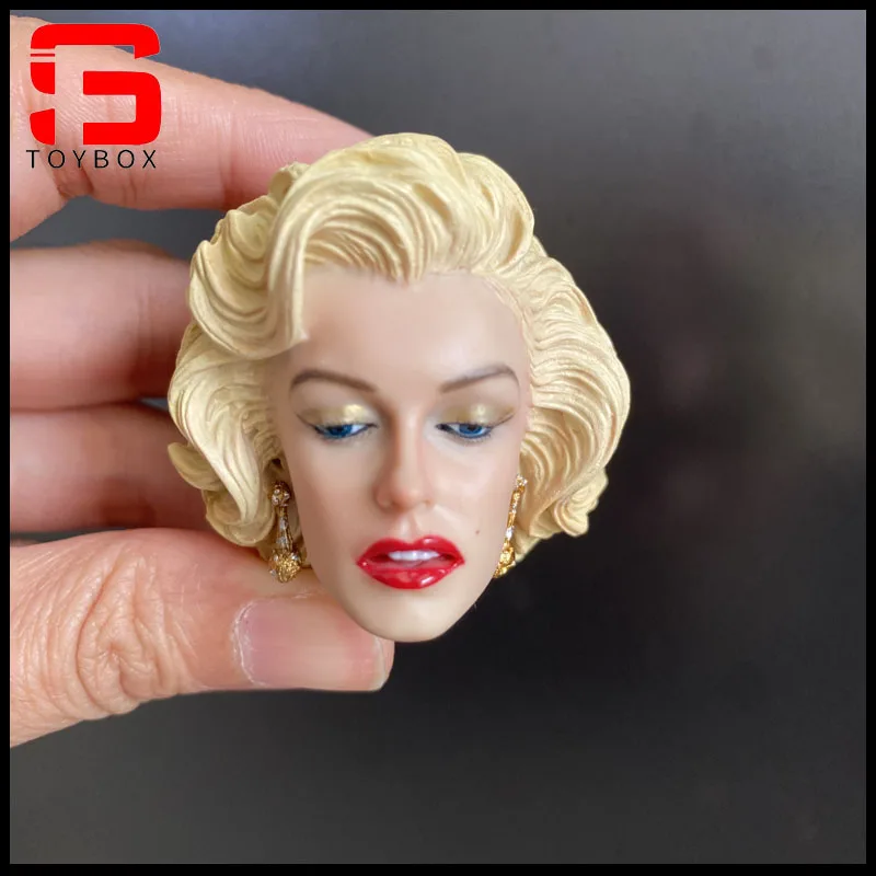 In Stock 1/6 Scale Marilyn Monroe Head Sculpt Female Soldier Head Carving Model Fit 12'' Action Figure Body Dolls