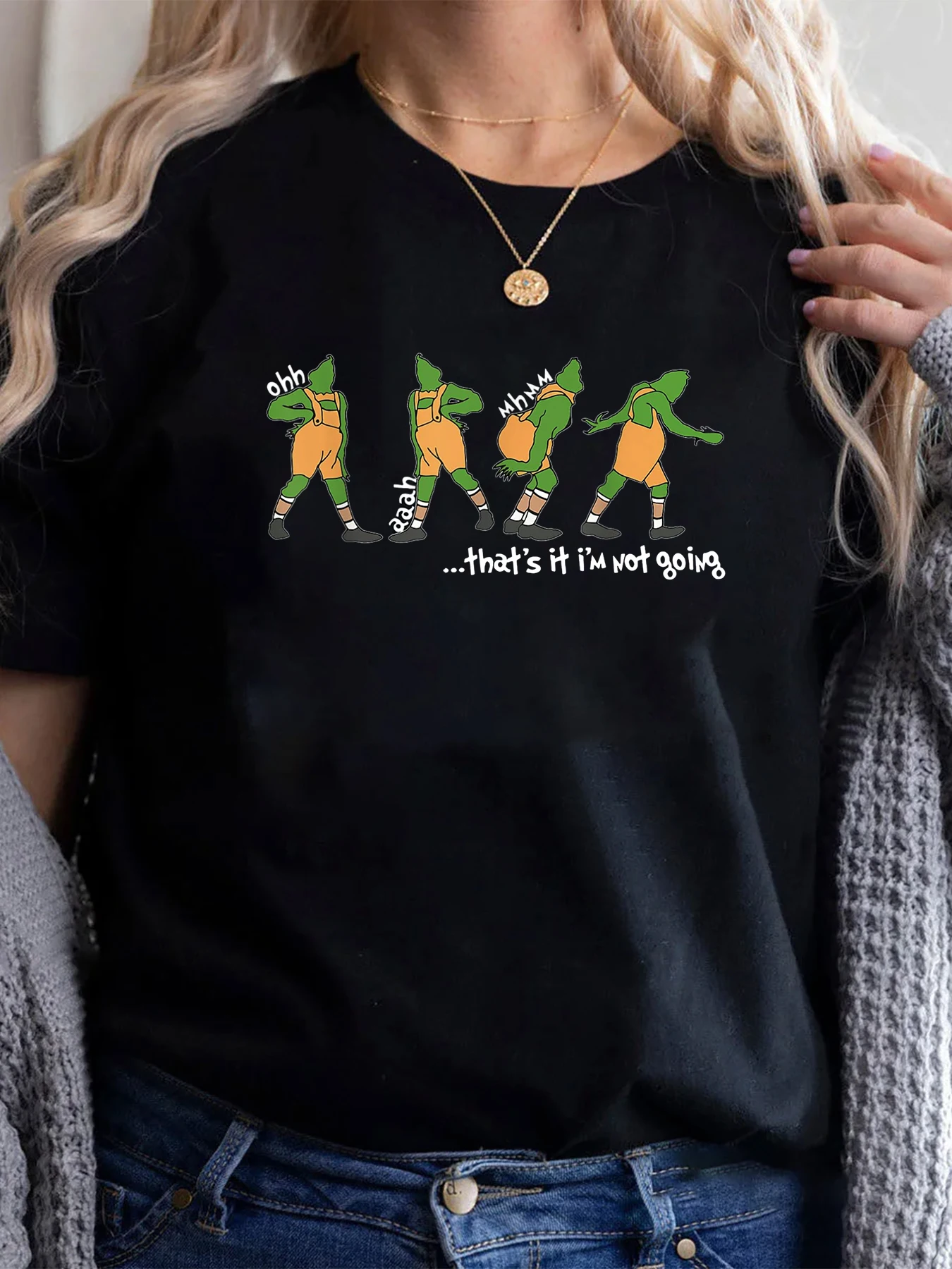 Going Grinchmas Funny Grinch Print T Shirt Women Short Sleeve O Neck Loose Tshirt Summer Women Tee Shirt Graphic female tops