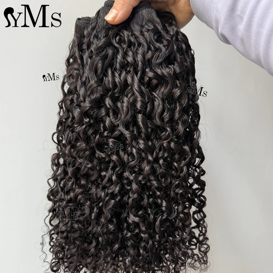 YMS 3C4A Burmese Bouncy Curly Human Hair Bundles Weft 18A  display picture 1