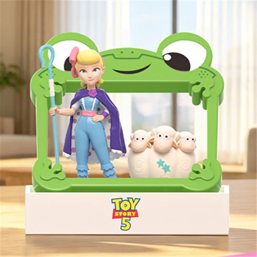 Disney Pixar Lilypad Toy Story Blind Box Woody Figure with Frog Frame Desktop Ornament Gift Buzz Lightyear Collectible Toy view 4