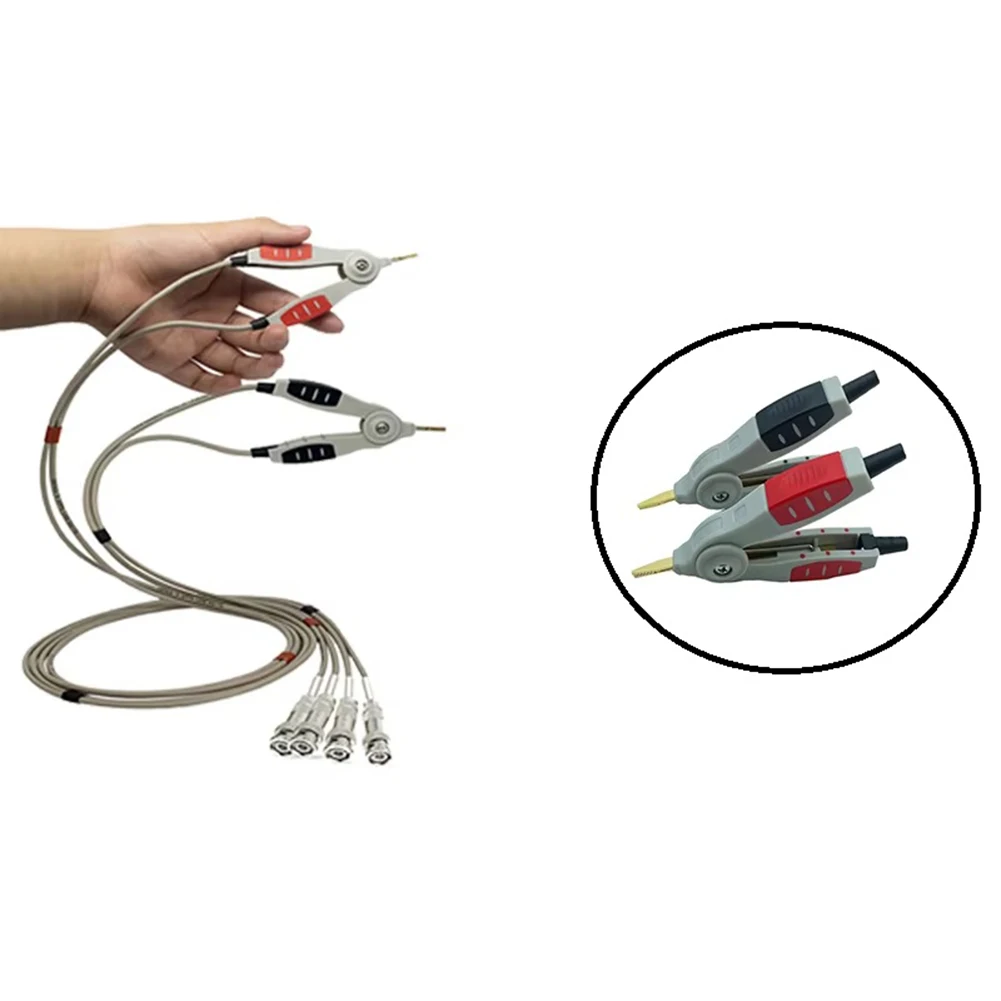 Kelvin Test Clips Insulated 5A Flat Crocodile Clip LCR Kelvin