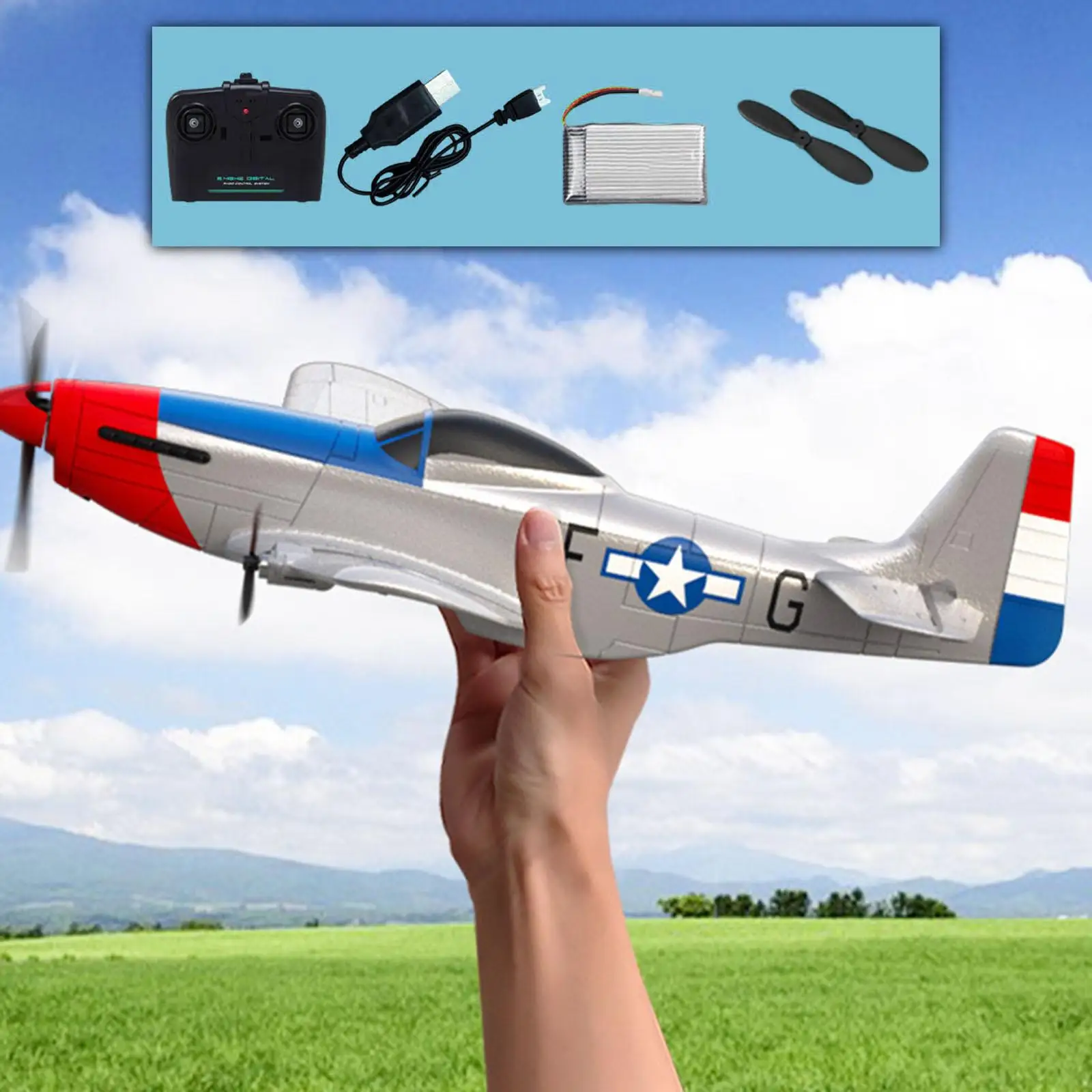 

RC Airplane for Kids Adults Beginners Pros Foam Glider Aircraft Toy Remote Control Plane for Outdoor Play
