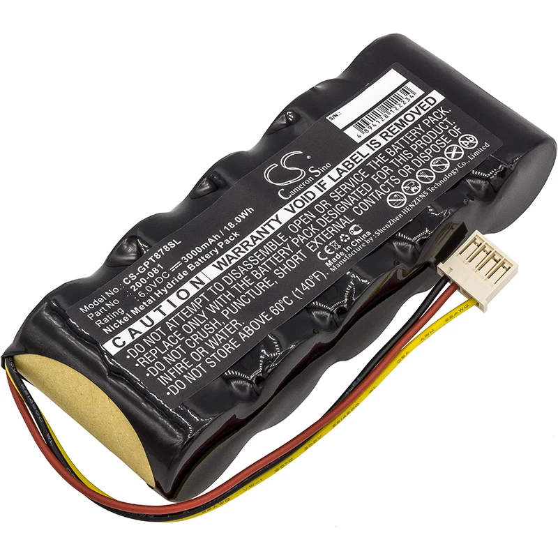 

Ni-MH Equipment, Survey, Test Battery for GE, 6.0V, 3000mAh, Compatible Models: Panametrics PT878 Flowmeter, PT878