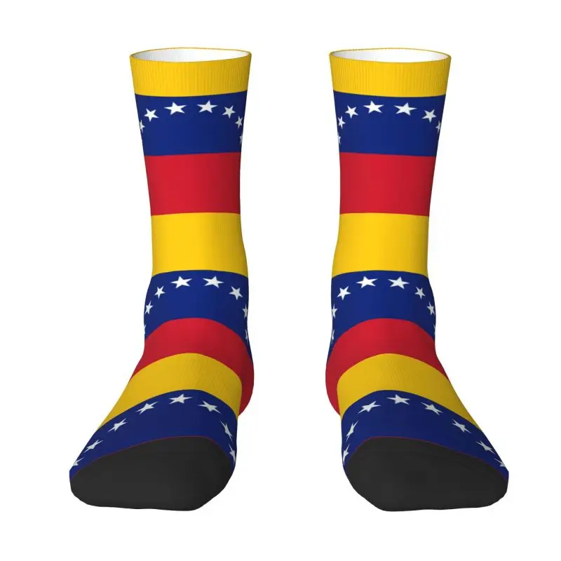 Flag Of Venezuela Men Women Crew Socks Unisex Funny 3D Printed Dress Socks