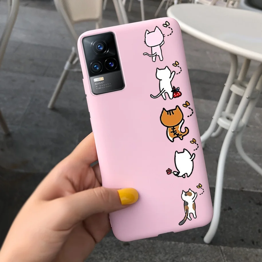 For Vivo V21 V21e Case V2061 V2050 V2066 V2108 Silicone Cover Cute Cow Leopard Painted Soft Phone Case For VivoV21 VivoV21e Capa