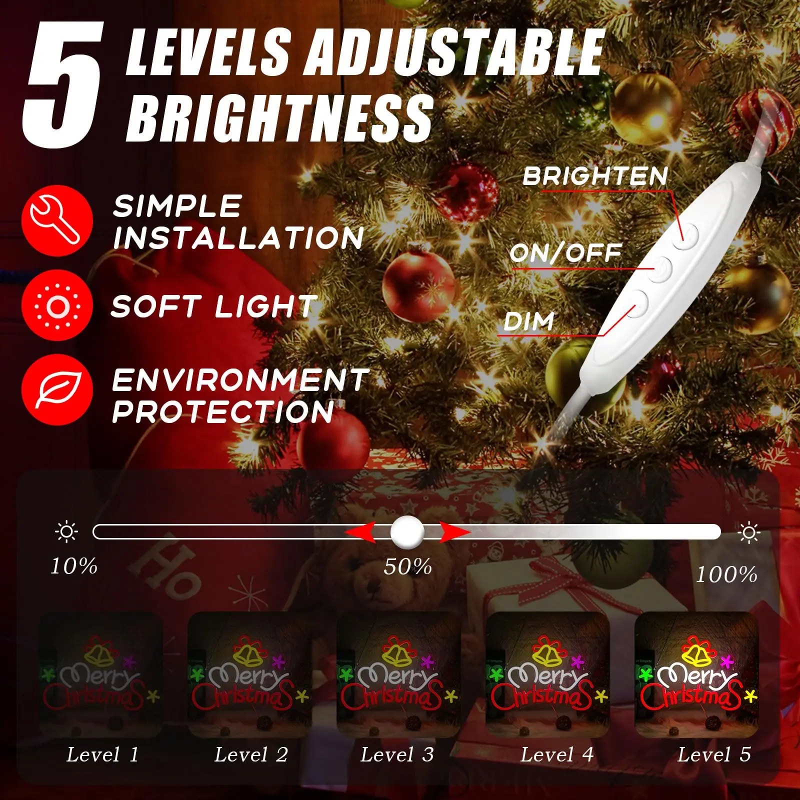 الملونة عيد ميلاد سعيد أجراس النيون تسجيل USB عكس الضوء ضوء النيون تسجيل جدار ديكور للحزب المنزل متجر نافذة الباب بار عطلة Fes