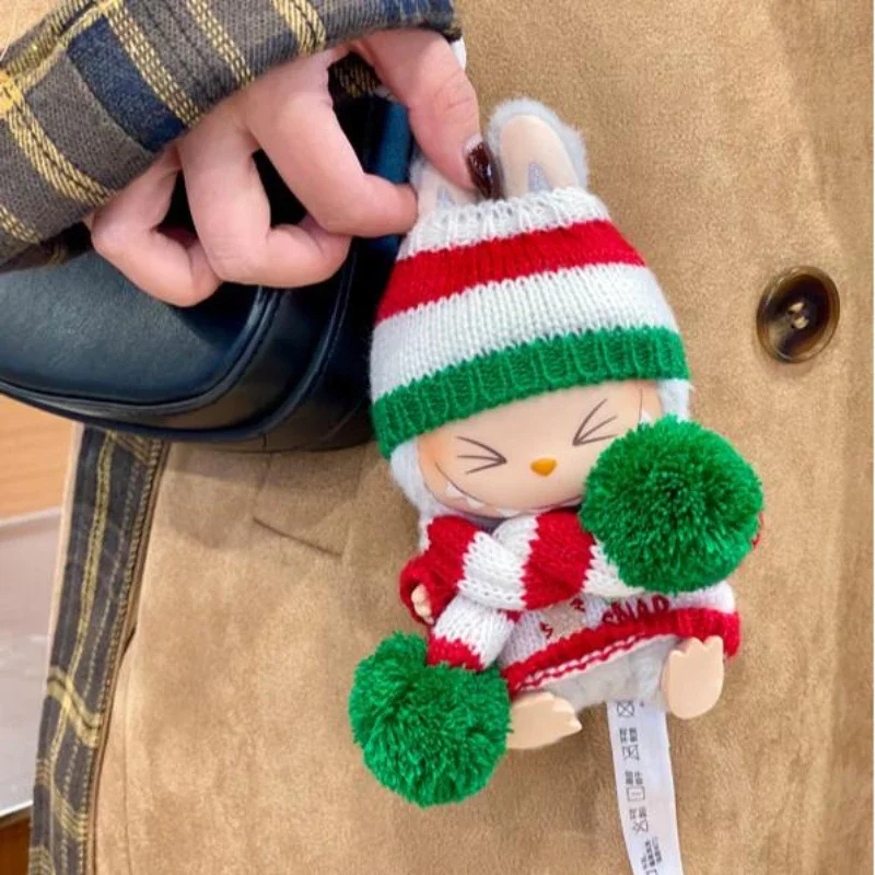 Mini Doll'S Clothes Outfit Accessories For Korea Kpop Exo Labubu Idol V1 V2 Christmas Sweater Hat Set Winter Dress Up Clothing