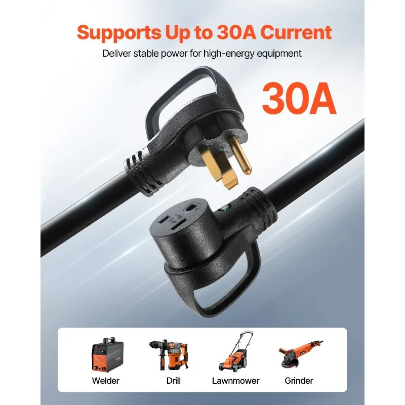 30A مولد تمديد الحبل 25 قدم 250 فولت NEMA 6-50P إلى 6-50R 7500 واط كابل الطاقة #2