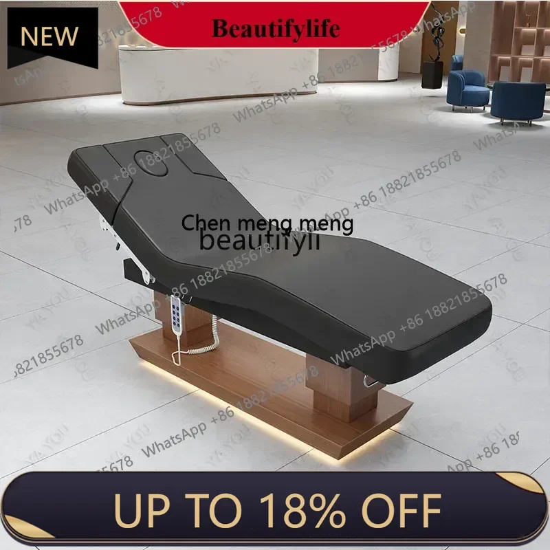 

HH Electric beauty bed with lamp High-end beauty salon Light medical beauty, massage bed Facial body care bed