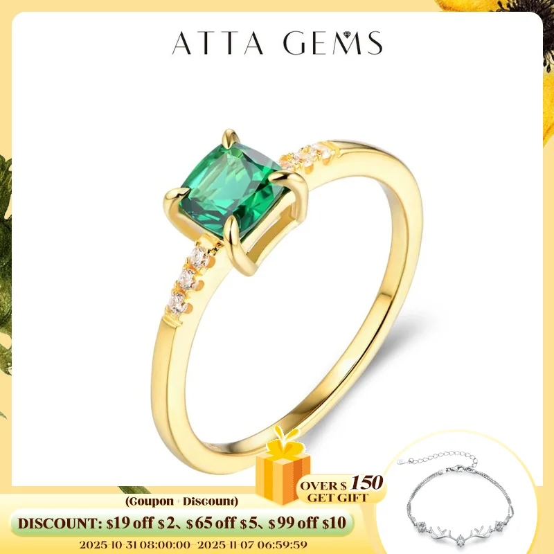 

Кольцо женское из серебра 100% пробы с изумрудами, 18 К