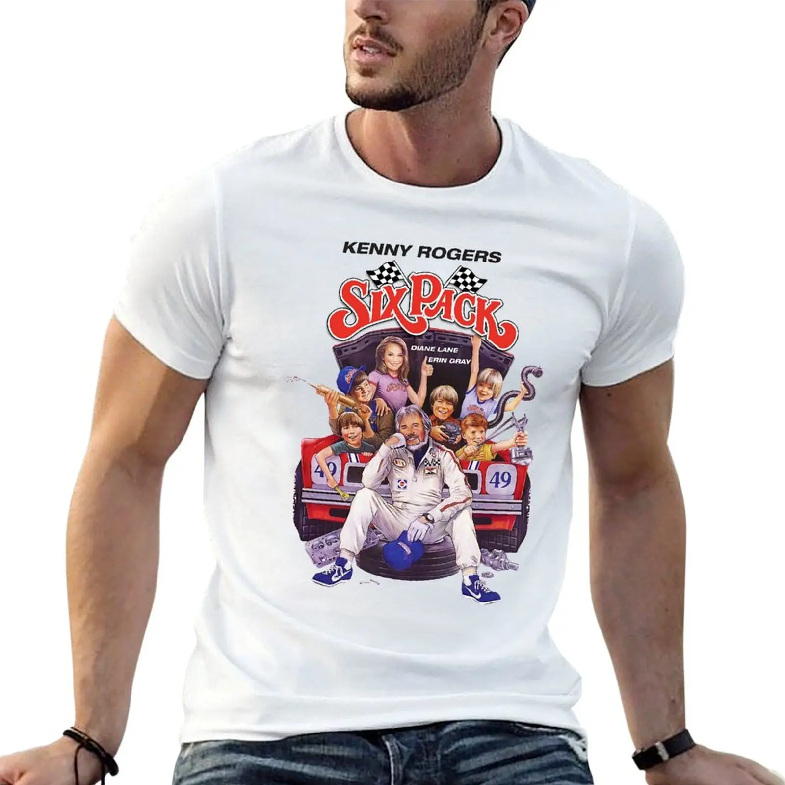 Camiseta Legend Kenny Rogers American Singer Six Pack, camisetas para hombre, camiseta gráfica divertida de algodón para hombre