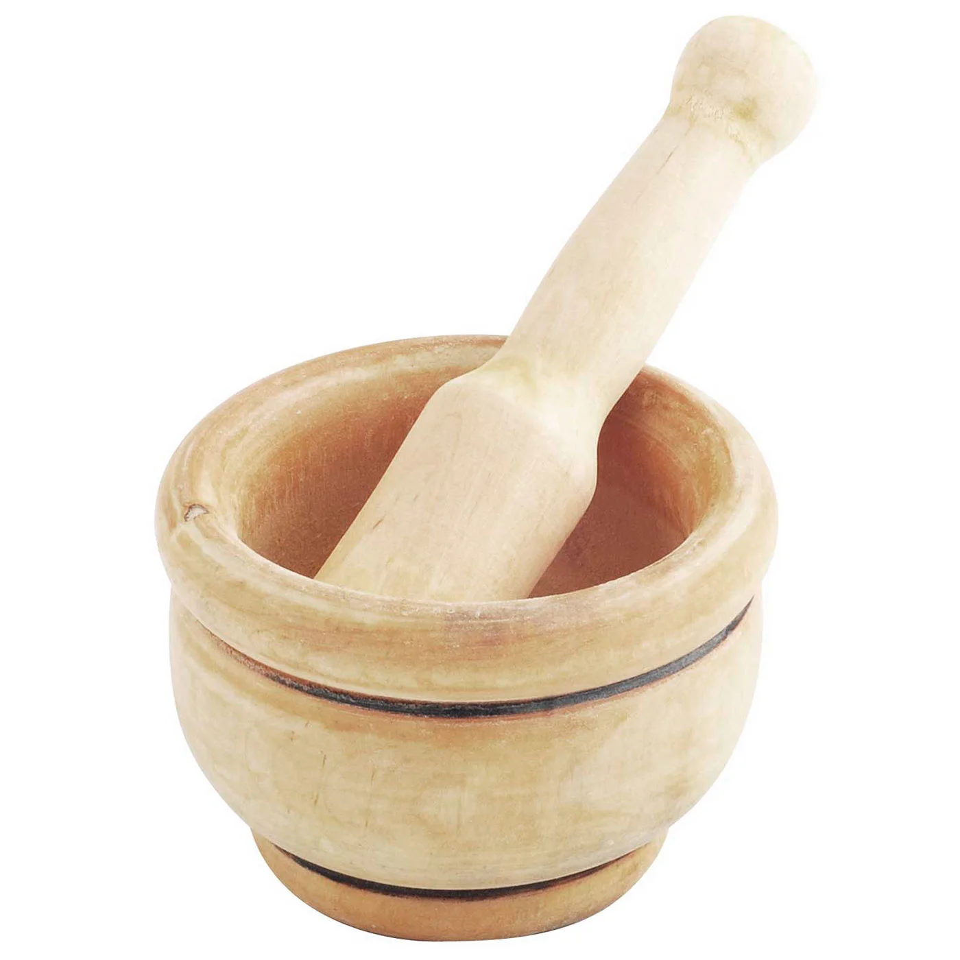 Natural Wood mortar, diameter 8 cm with 13,5 cm Mallet. manual kitchen mortar for grinding garlic, spices and herbs