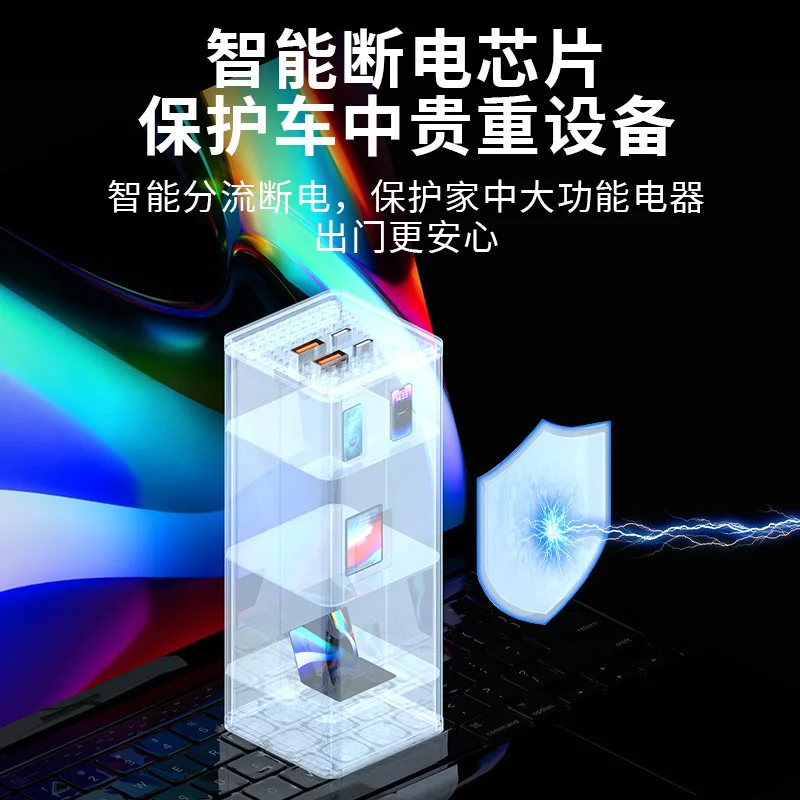 Car inverter 300W high-power power converter 12V24V to 220V car charger PD fast charging view 3
