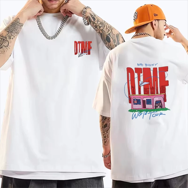 Singer Bunny DTMF World Tour 2026 Print Cotton T-shirt Men Women Summer Fashion Casual Short Sleeved T-shirts New DTMF T-shirts