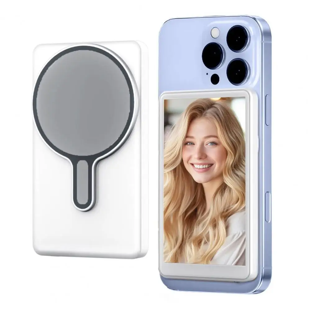 Проектор для селфи с регулируемым углом, универсальное магнитное крепление, экран монитора для видеоблогов и селфи со стабильным беспроводным подключением для легкого использования