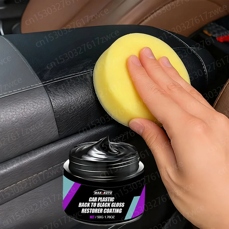 Auto-Kunststoff-Reparatur und -Platten-Erneuerung, Wachs-Beschichtungsmittel, Auto-Leder und Kunststoff, zurück zu schwarz, glänzender, langlebiger Politur