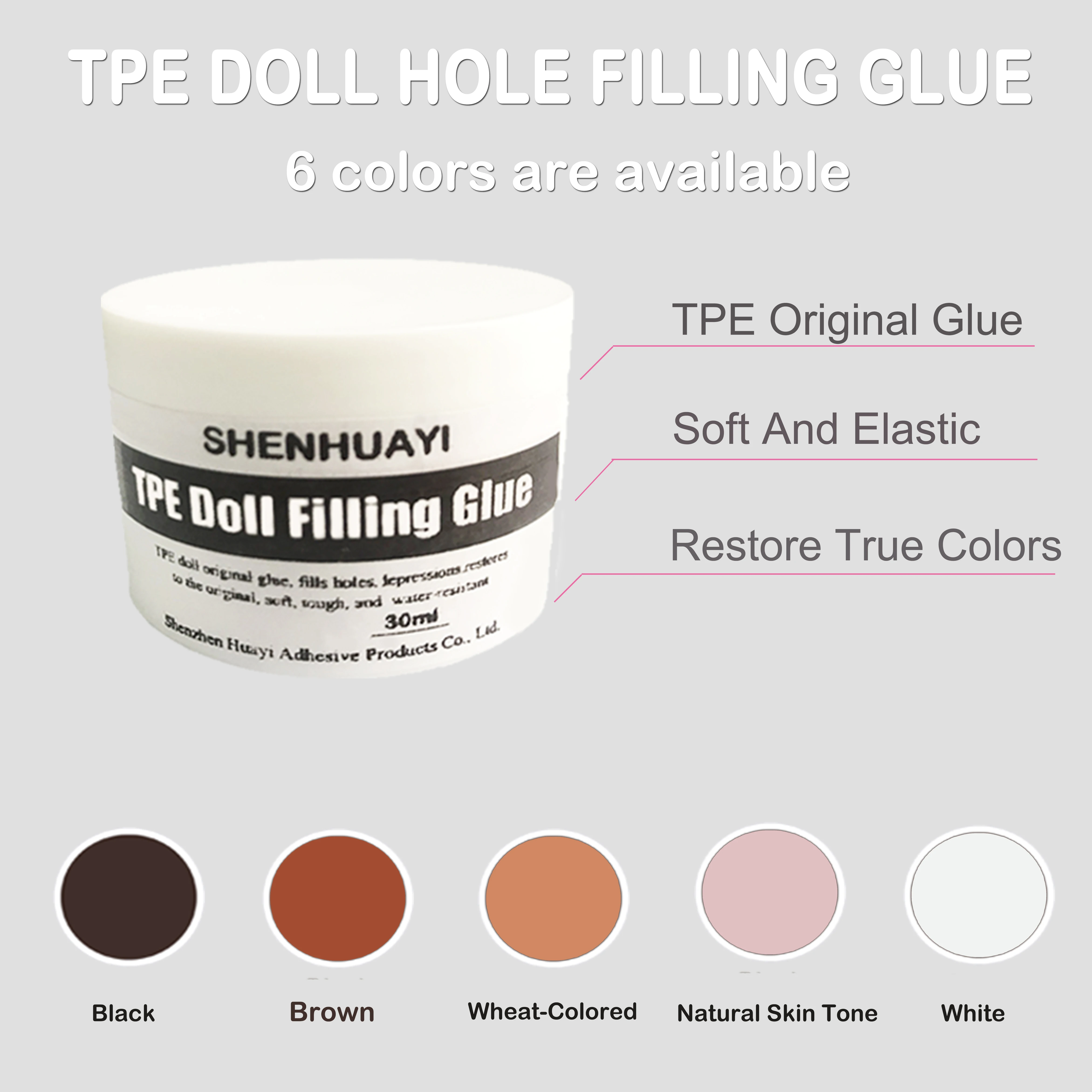 TPE doll filling rubber thermoplastic elastomer model for repairing skin groove defects filled with rubber, soft but not hard