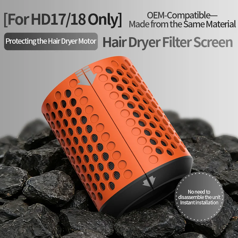 Replacement HD17 HD18 for Dyson Hair Dryer Outer Filter Cover Magnetic Suction Opening Dust Cover Buckle Accessories