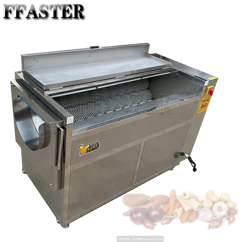 

High Efficient Cassava Washing and Peeling Machine/brush Roll Vegetable Peeler and Washer