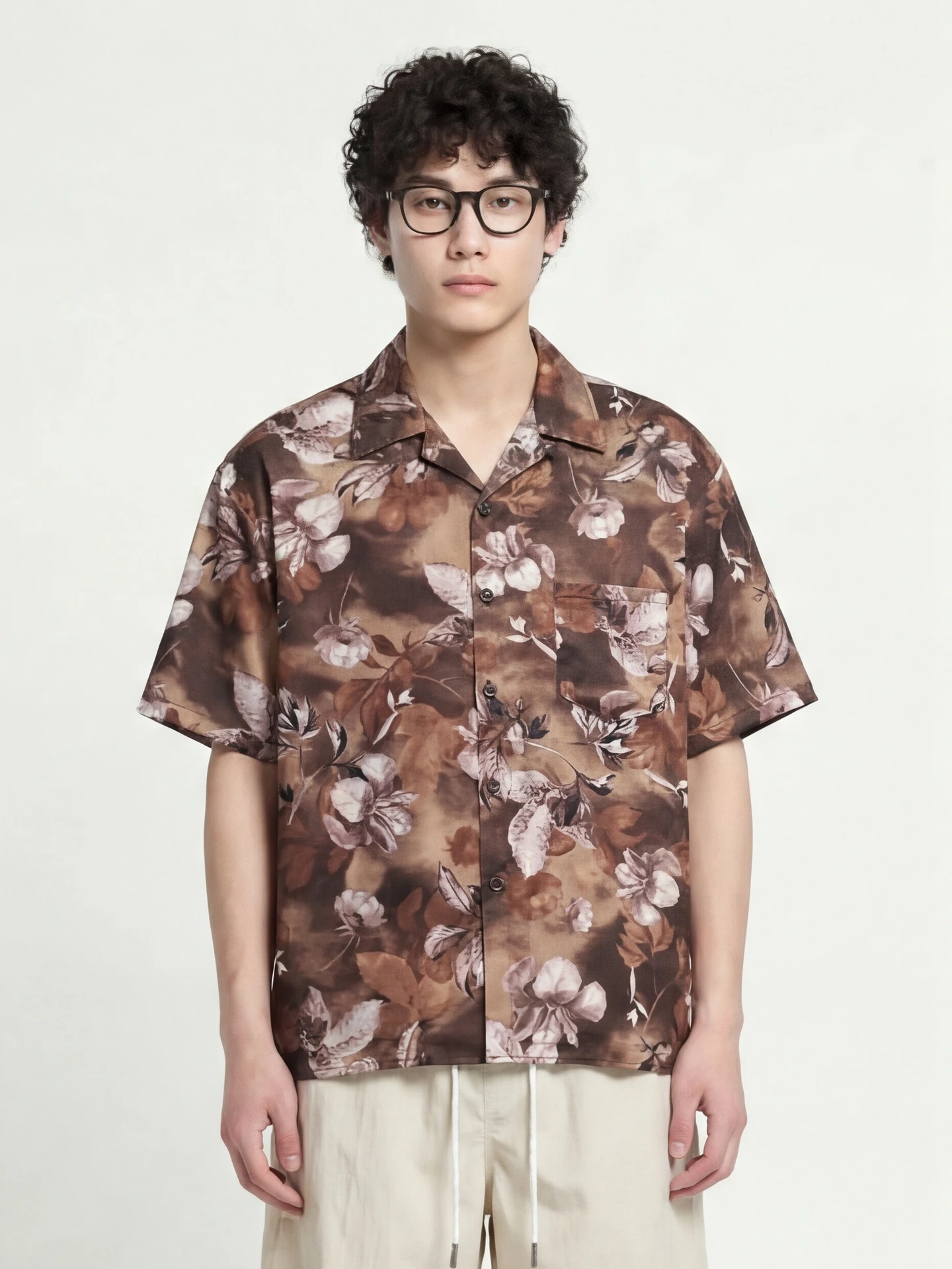 

Loose ort Sve Le Print irt ex Casual Sle Breathable Polyester Fiber Spring Autumn Season Faionable Brand