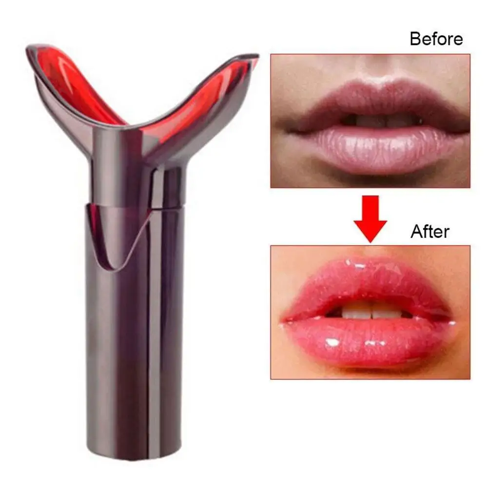 Handheld Lip Plumper Dispositivo, sucção manual, Lip Enhancer, mais completa lábios portáteis ferramenta de beleza, acessório acessórios, vermelho