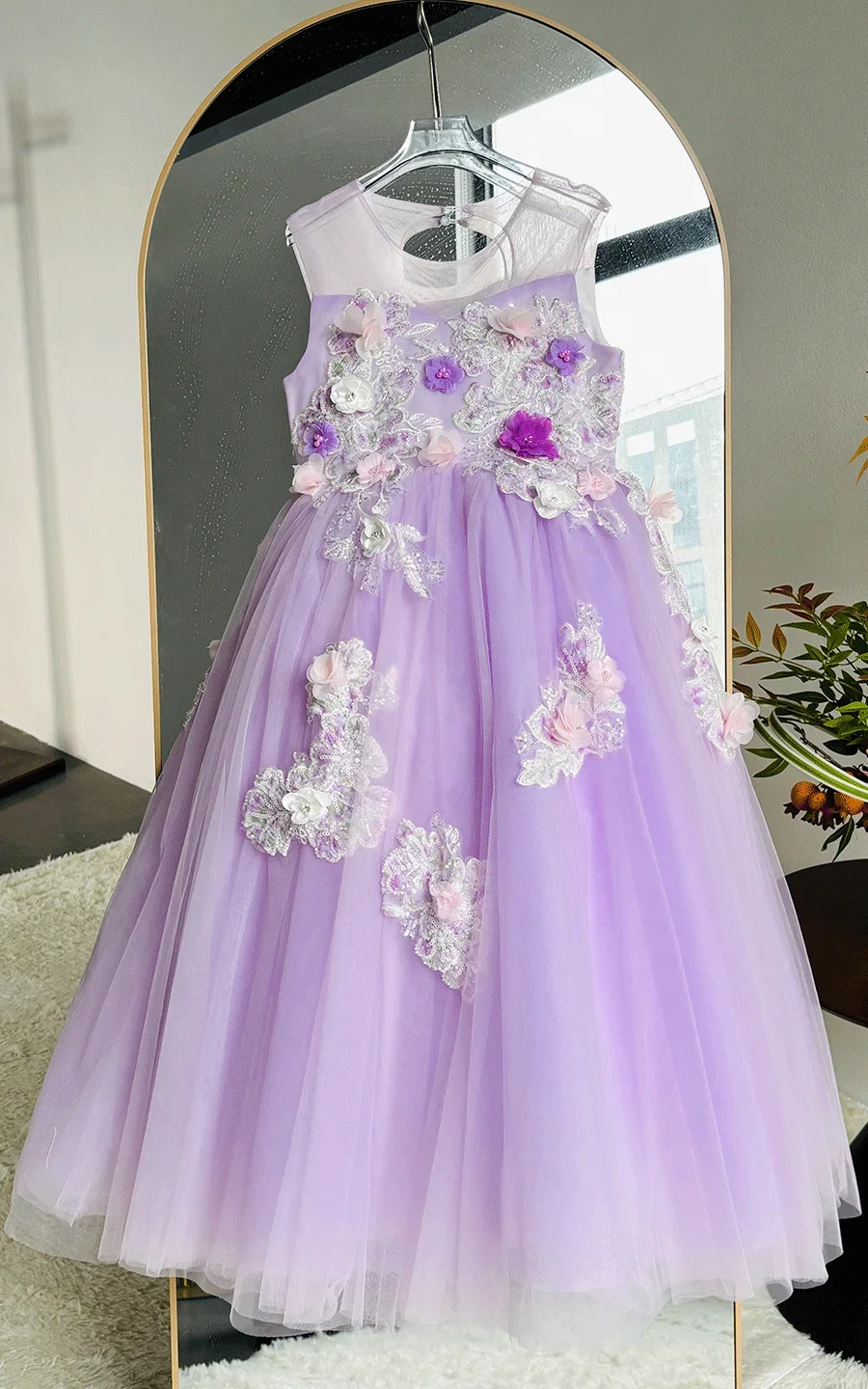 

Custom JDY High Flower Girl Dress Wedding Party Birthday Pageant Gown Kids Formal Prom Dress Luxury Children's Evening Gown فسات