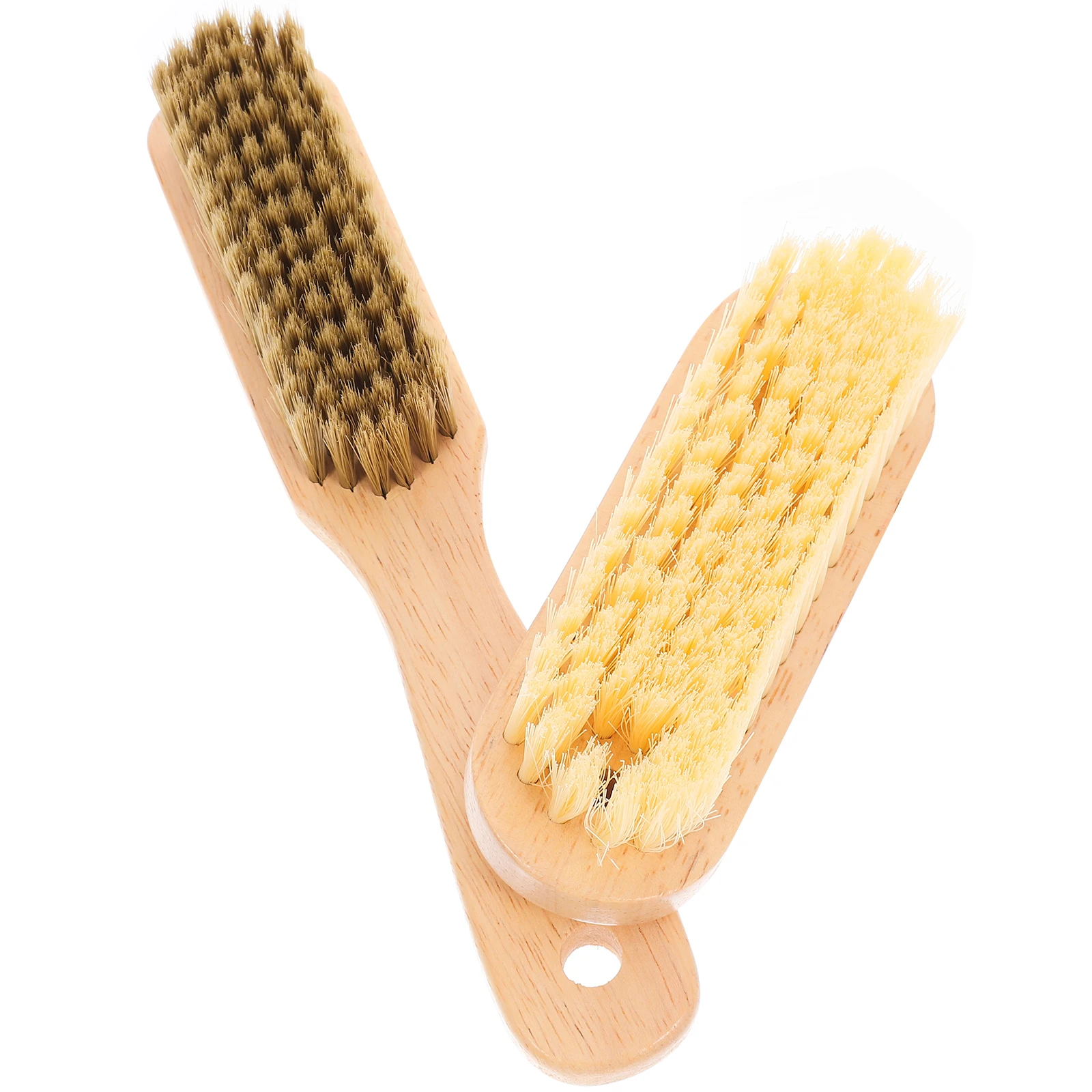 2Pcs Beach Sand Brush Wood Long Handle Dual Head Cleaner Tool for Volleyball Sand Removal and Corners Brush for Cleaning