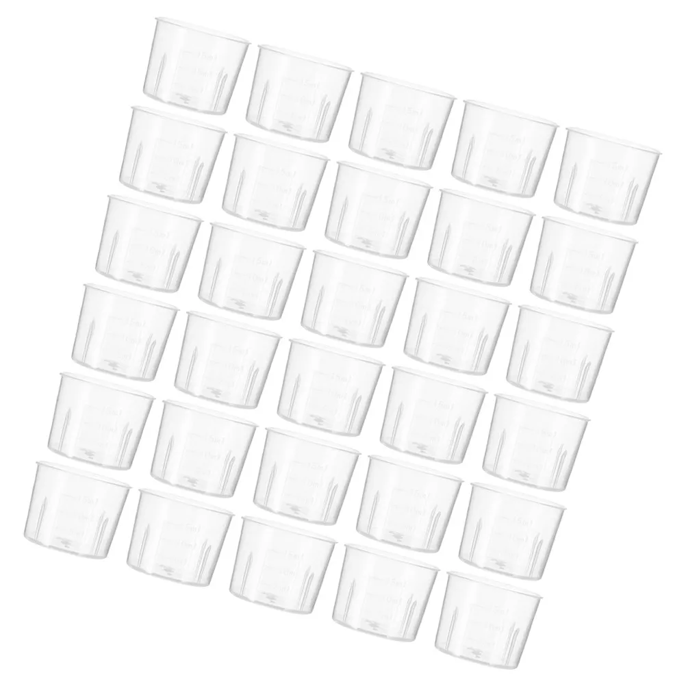 

200Pcs Clear Plastic Measuring Cups 15Ml Small Graduated Mixing Cups for Epoxy Resin Crafts Lab Pigment Painting Transparent
