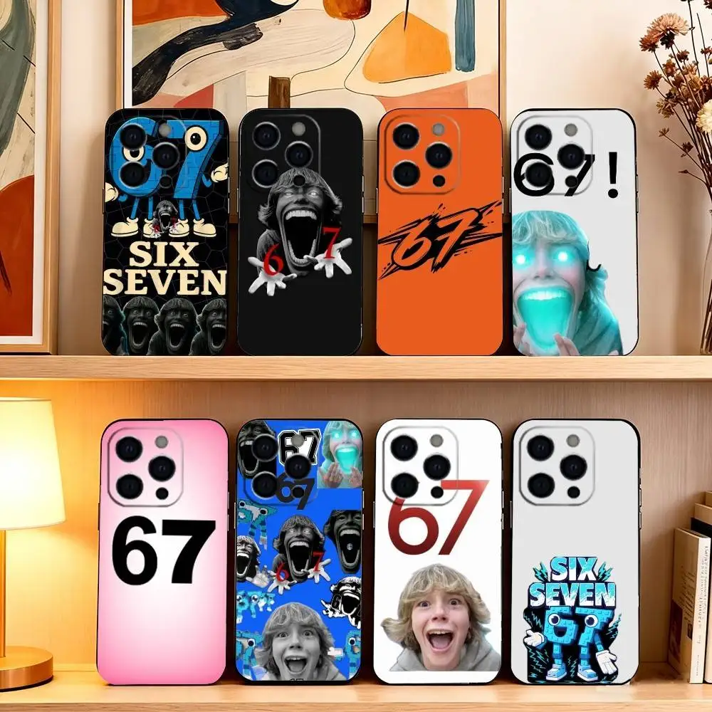 

67 Six Seven-n Phone Case Silicone Soft For IPhone 17 16 15 14 13 12 11 X XR Plus Pro Max Plus