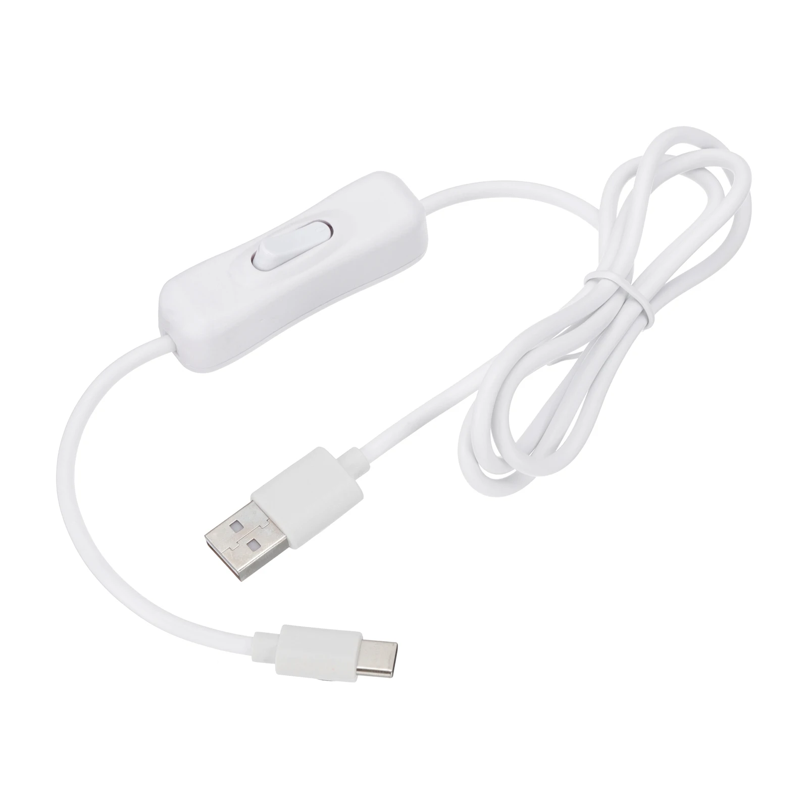 1/2Pcs 1/1.5/2m USB Extension Cable with on Off Switch Type C to USB Male Data Support Power Supply Cord 4Core Wire for Lamp Fan