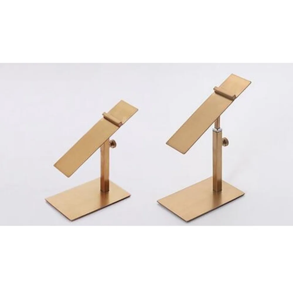 10Pcs Hot Koop Fashion Matte Rose Gold Rvs Schoen Display Houder Plank Schoenen Tentoonstelling Rack Stand