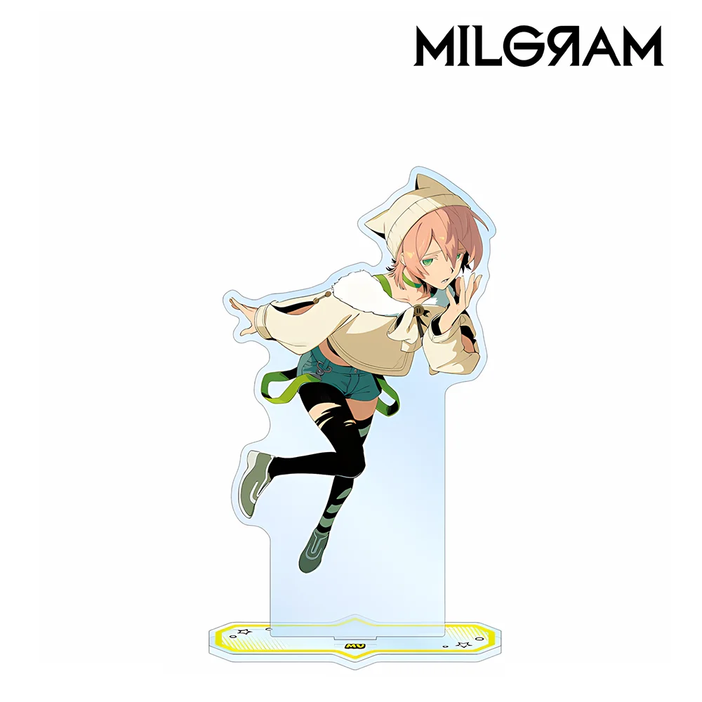 Anime MILGRAM Acrylic Stand Keychain Mikoto Kayano Kazui Mukuhara Cartoon Figure Desktop Decor Kawaii Fans Gift Merch