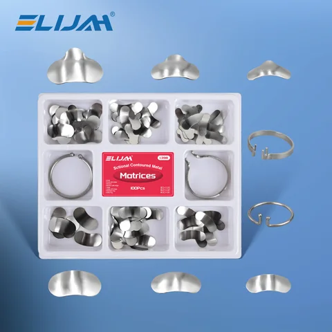 Denspay 100 шт./упаковка стоматологическая секционная матричная система, стоматологические секционные матричное кольцо, зажимное/разделительное кольцо из смолы, инструменты стоматолога топ 10 зубная матричная полоса - №1