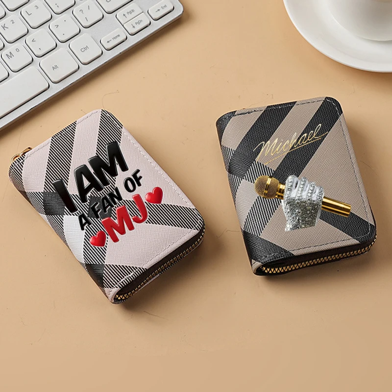 New Michael Jackson Wallet Woman Man Zipper Wallet Fashion Coin Purse Creative Card Holder Male Female Money Bag Birthday Gift
