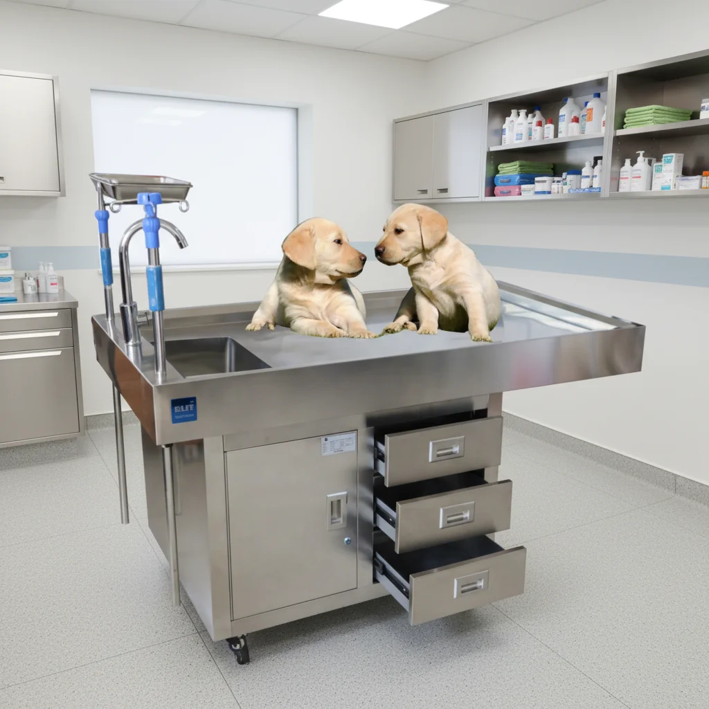 Multifunctional Dissecting Table Veterinary Dental And Operating Table Stainless Steel Animal Examination Table