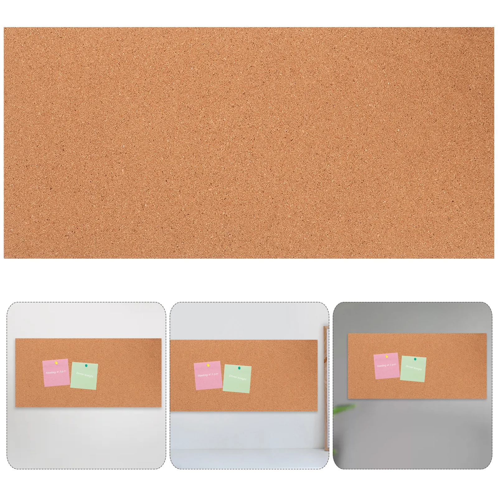 접착식 코르크 보드 가벼운 블랭크 소형 게시판 사무실 메모 사진 보드 벽 공지 게시판 대형 코르크 보드