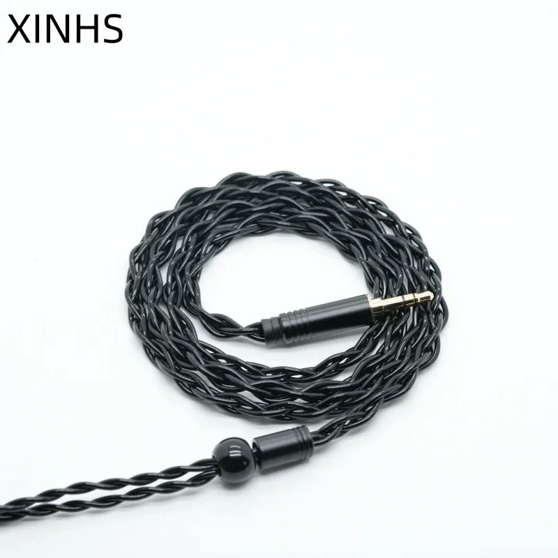 XINHS F18 4-Core 7N Single Crystal Copper Black HIFI Kopfhörer-Upgrade-Kabel – Detail 1