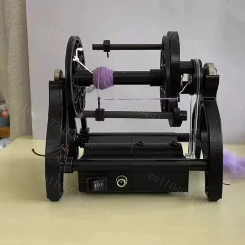 Electric Yarn Spinning Machine Compact Household Hand Spinning Tool Classic Style for Home Handmade Fiber Processing