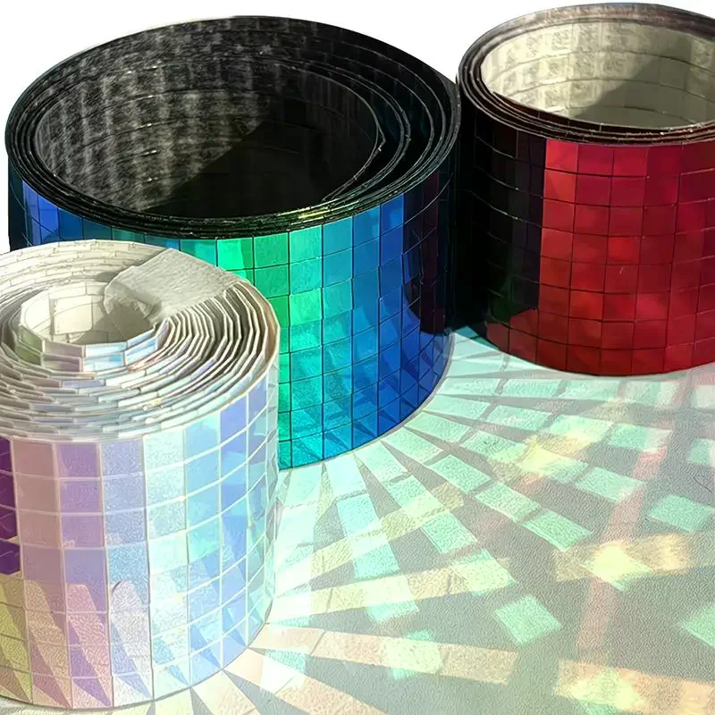 Self Adhesive Mosaic Glass Tape: DIY Mirror Stickers Wall Art Crafts Party Home Decoration