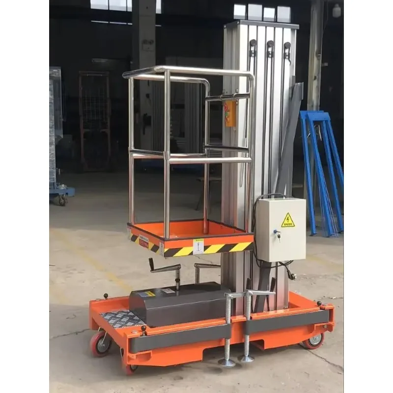 

4-14m Electric Ladder Vertical Mast Lift Portable Hydraulic Ladder Aluminum Alloy Man Lifter Platform