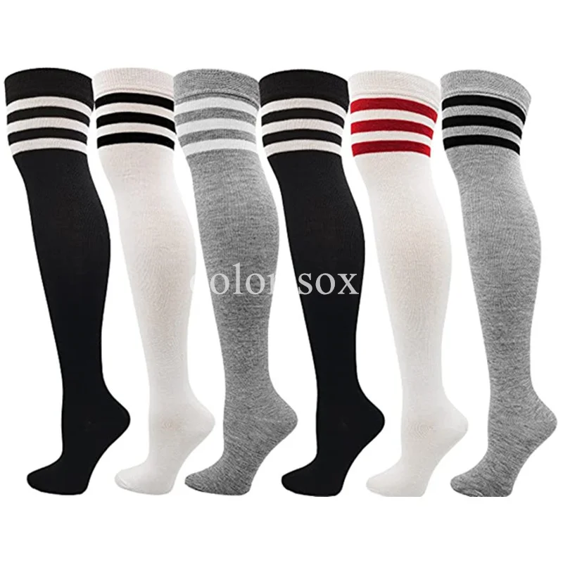 

2023 High Unisex Compression Socks Knee Non-slip Football Socks Long Tube Socks Striped Soccer Stockings Socks Running Sports So