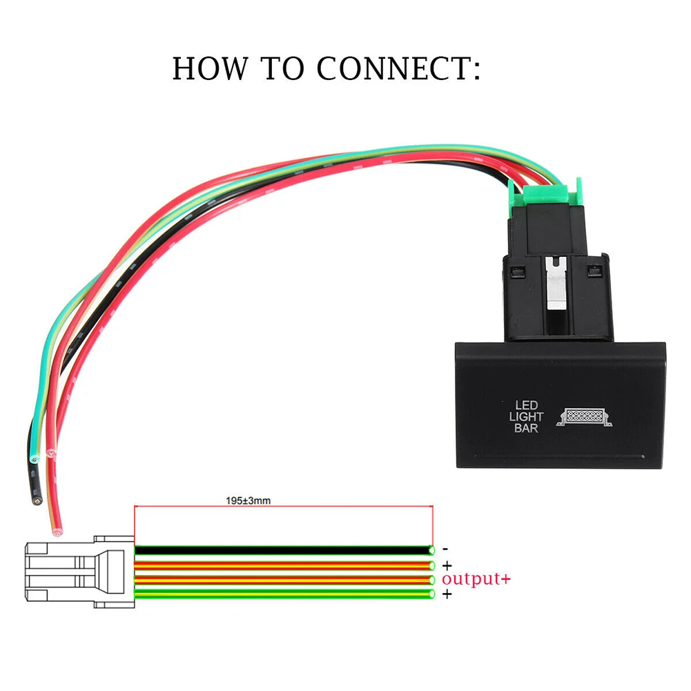 Reverse LIGHT BAR For Amarok Car Battery Push Switch ON-OFF Anti-retardant Multiple Protection LED Indicator Light