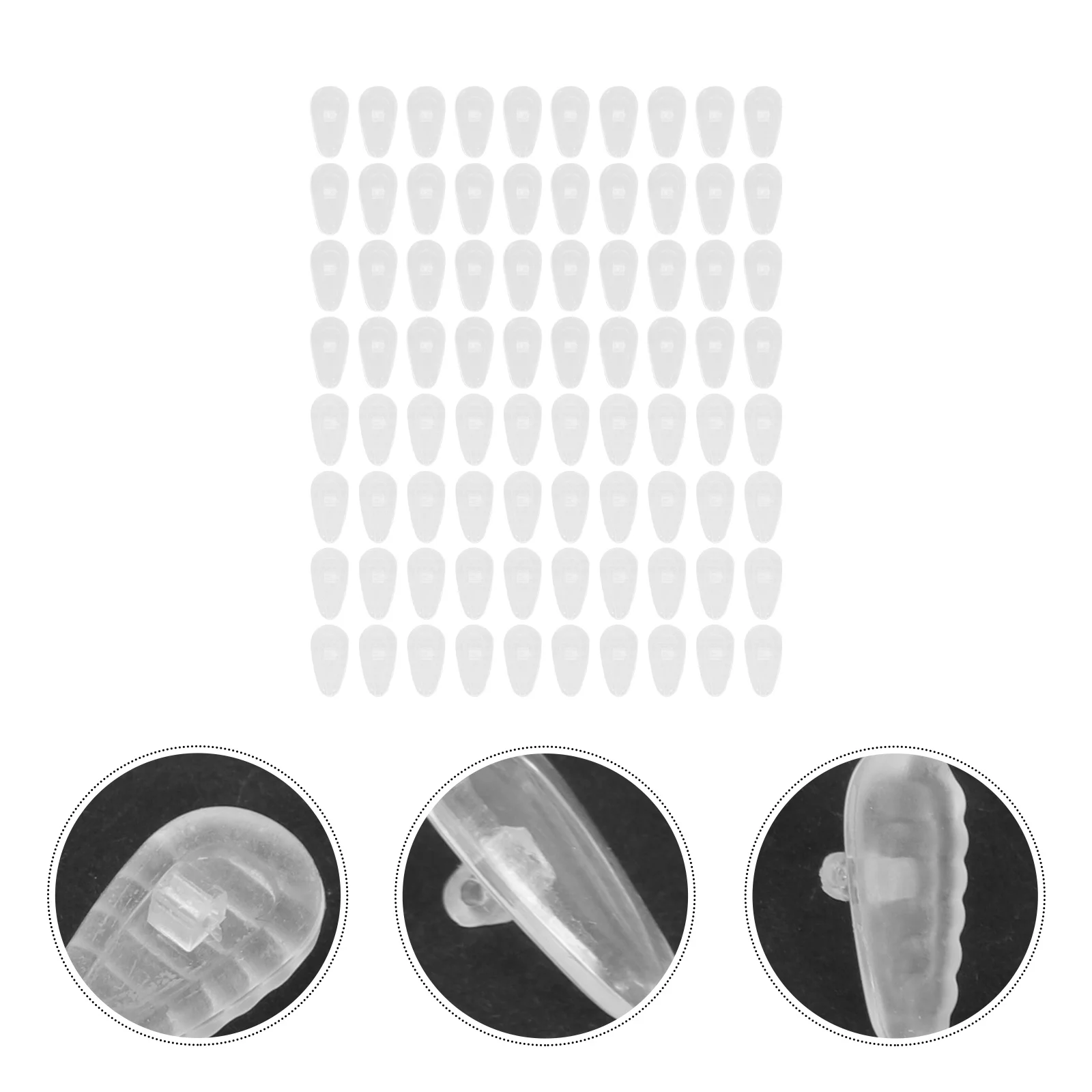 

40Pairs Glasses Nose Pads Antislip Silicone Comfortable Eyeglasses Frame Replacements No Marks Glasses Nose Pad