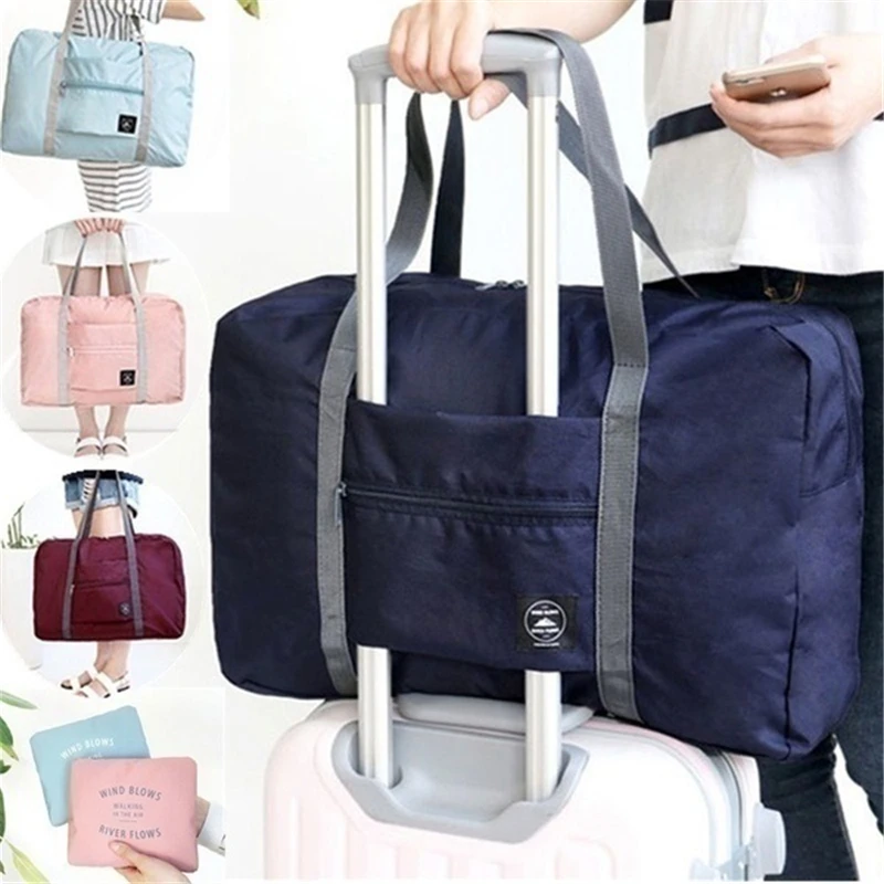 Mala portátil para homens e mulheres, mala dobrável, bolsa de viagem de grande capacidade, organizador de roupas ao ar livre, bolsa simples